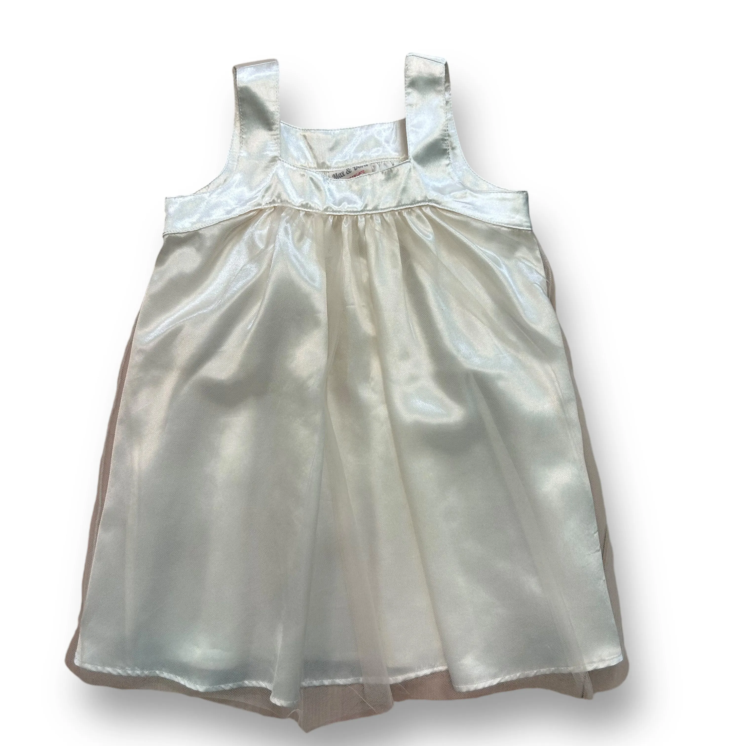 Girls Max & Dora Size 3 Buttercream Sleeveless Tulle Dress