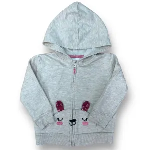 Girls Members Mark Size 9 Months Beige Zippered Hoodie