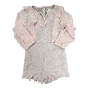 Girls Mia Joy Size 12 Peach Ruffled Summer Boutique Romper