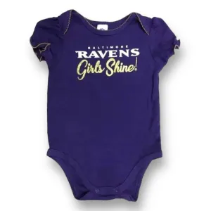 Girls NFL Size 18 Months Baltimore Ravens Snap-Bottom Romper
