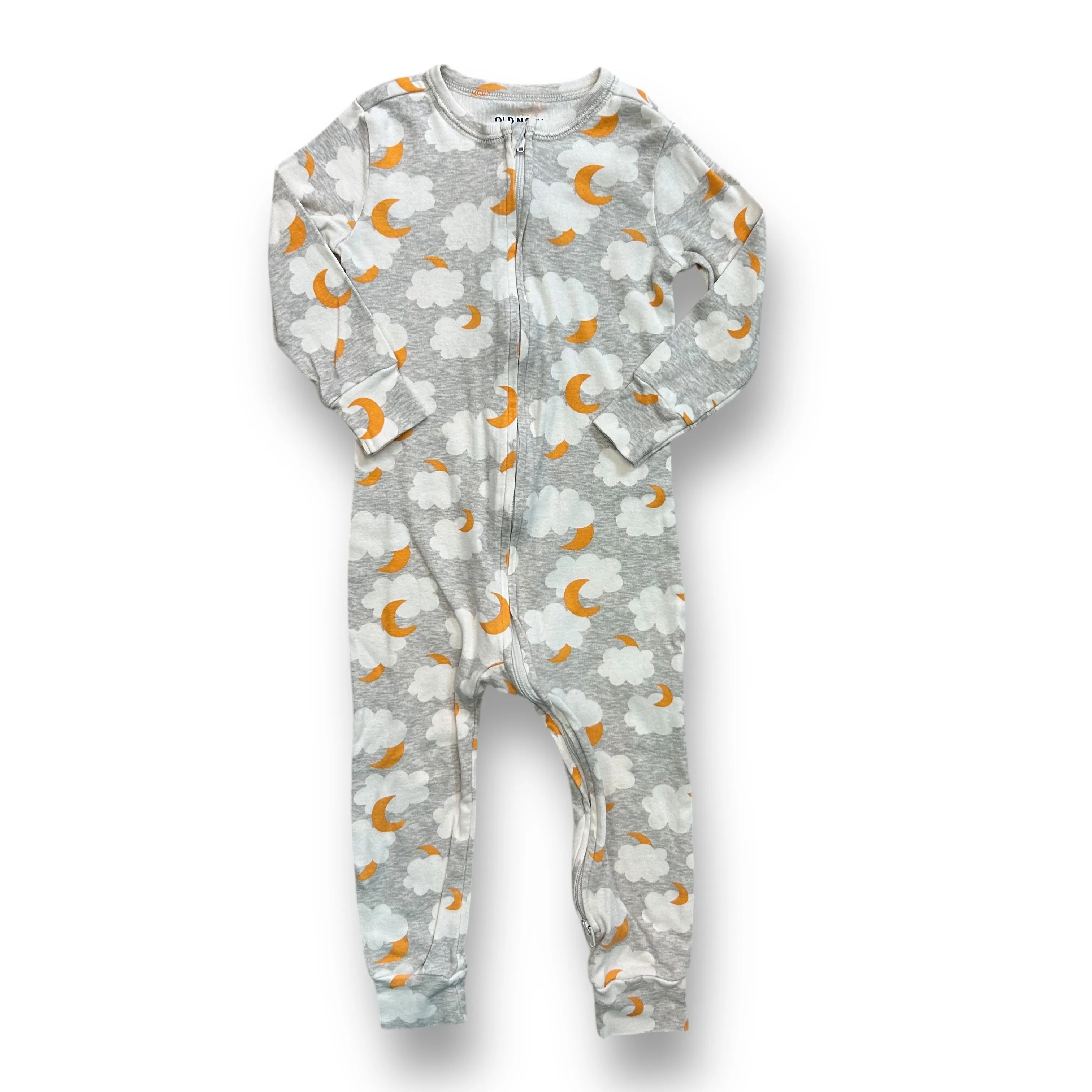 Girls Old Navy Size 2T Moon and Clouds Zippered Pajamas