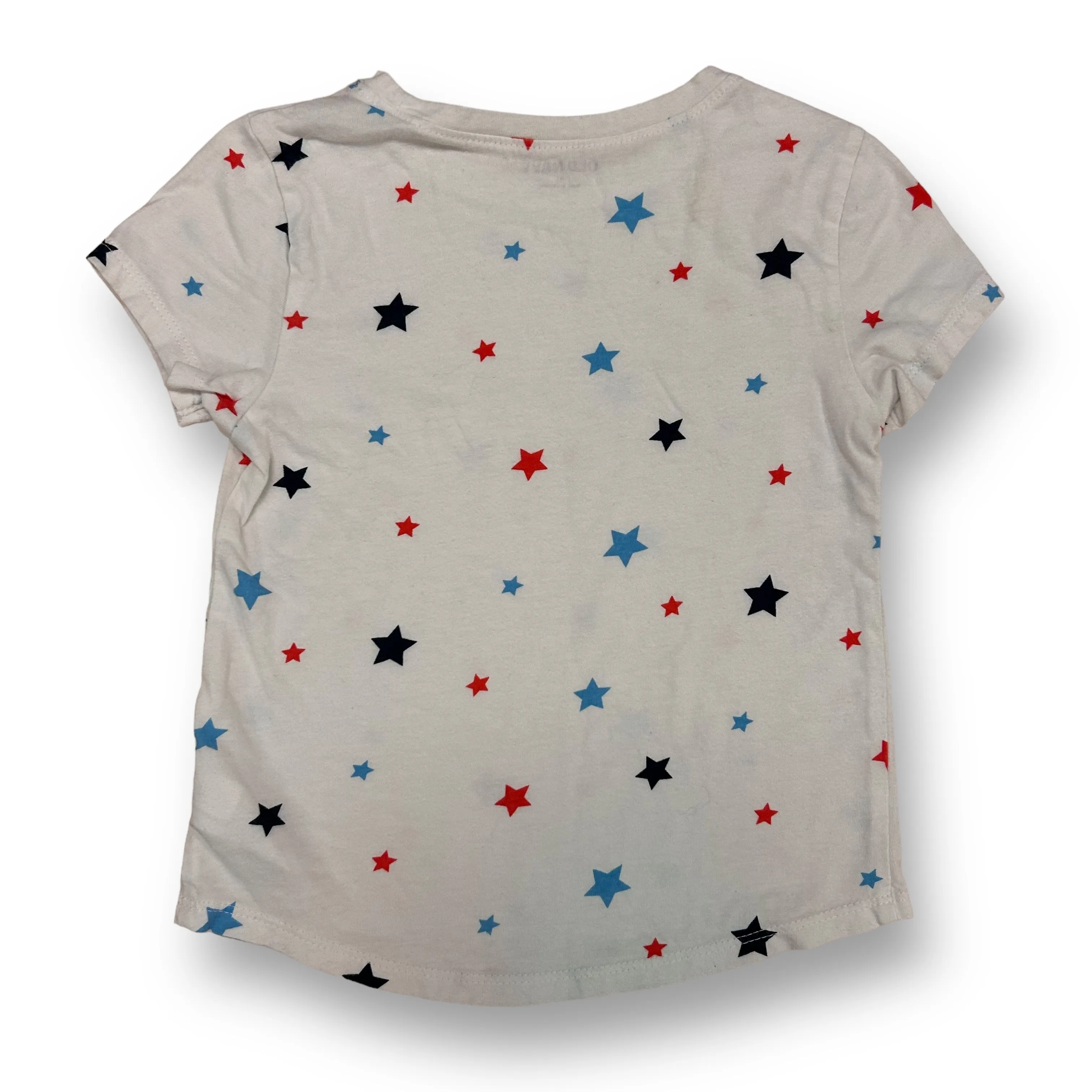 Girls Old Navy Size 4T Red White & Blue Stars 4th of July Tee