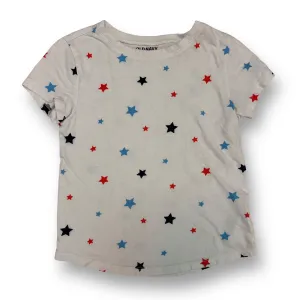 Girls Old Navy Size 4T Red White & Blue Stars 4th of July Tee