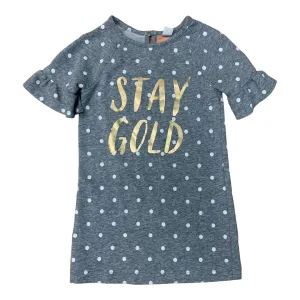 Girls Old Navy Size 5T Gray Polka Dot Dress