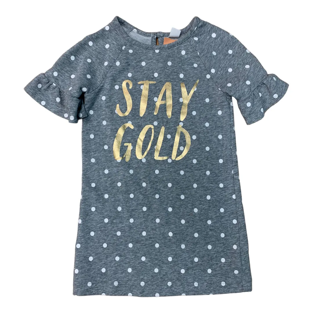Girls Old Navy Size 5T Gray Polka Dot Dress