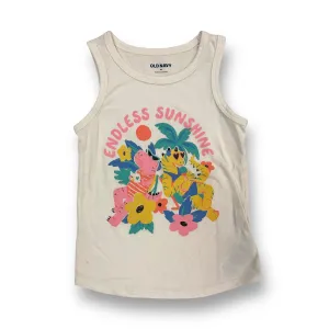 Girls Old Navy Size 5T Off-White Dinosaur Tank Top