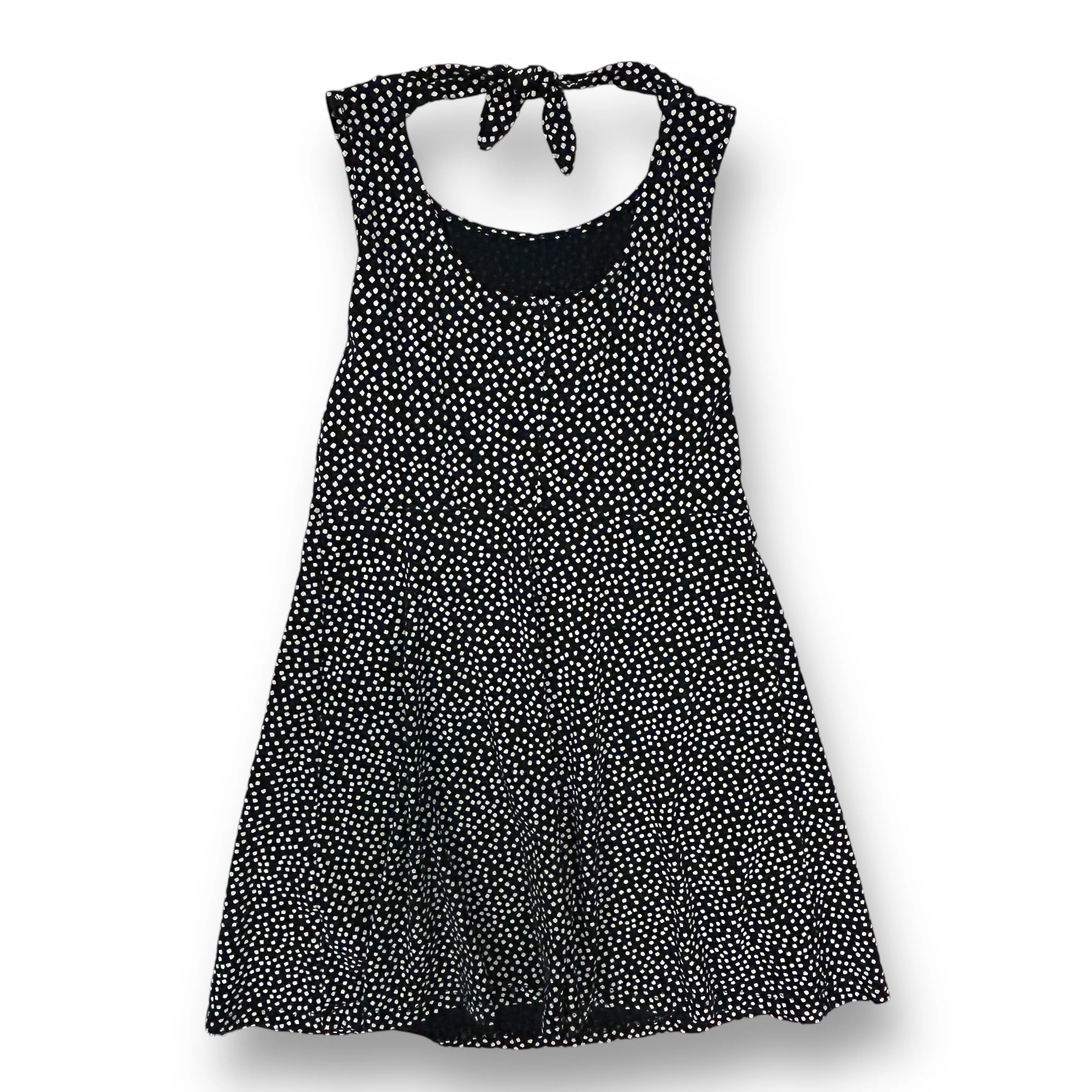 Girls Old Navy Size 6/7 S Black & White Polka Dot Sleeveless Dress
