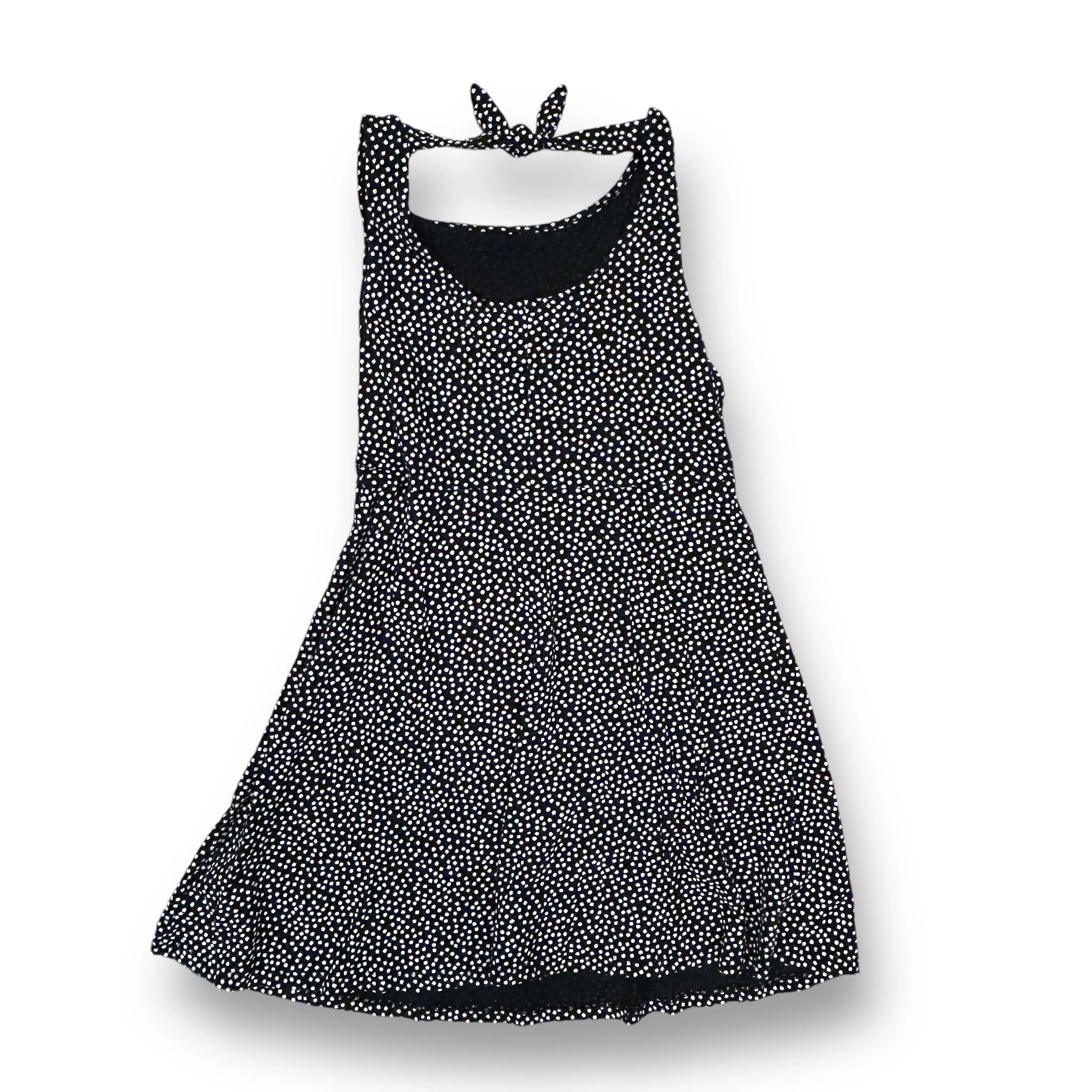 Girls Old Navy Size 8 M Black & White Polka Dot Sleeveless Dress