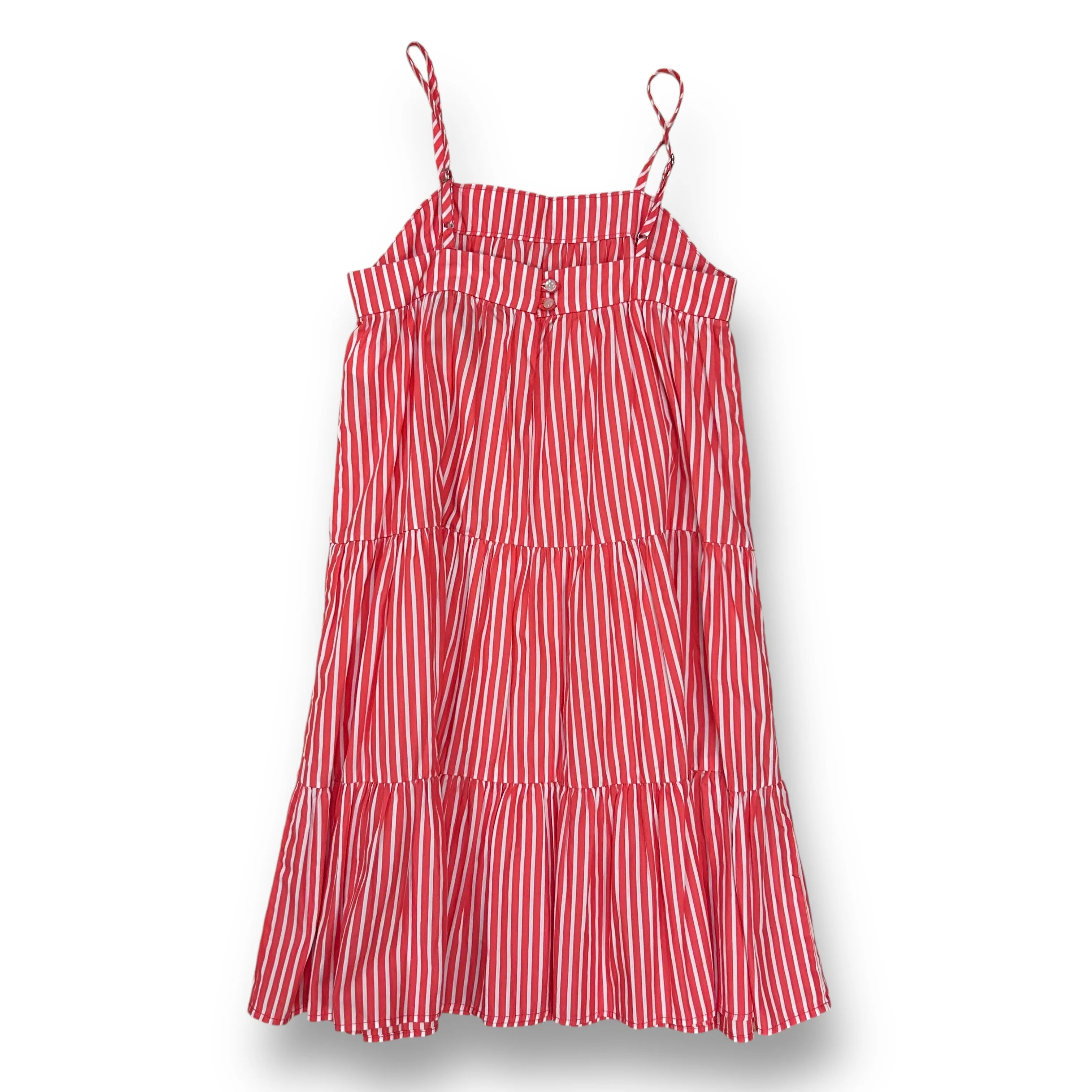 Girls Polo Size 6 Pink & White Striped Flowy Sun Dress