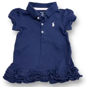 Girls Ralph Lauren Size 9 Months Navy Short Sleeve Polo Dress