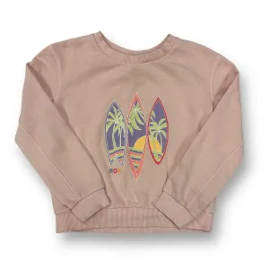 Girls Roxy Size 7 Peach Surfboard Pullover Sweatshirt