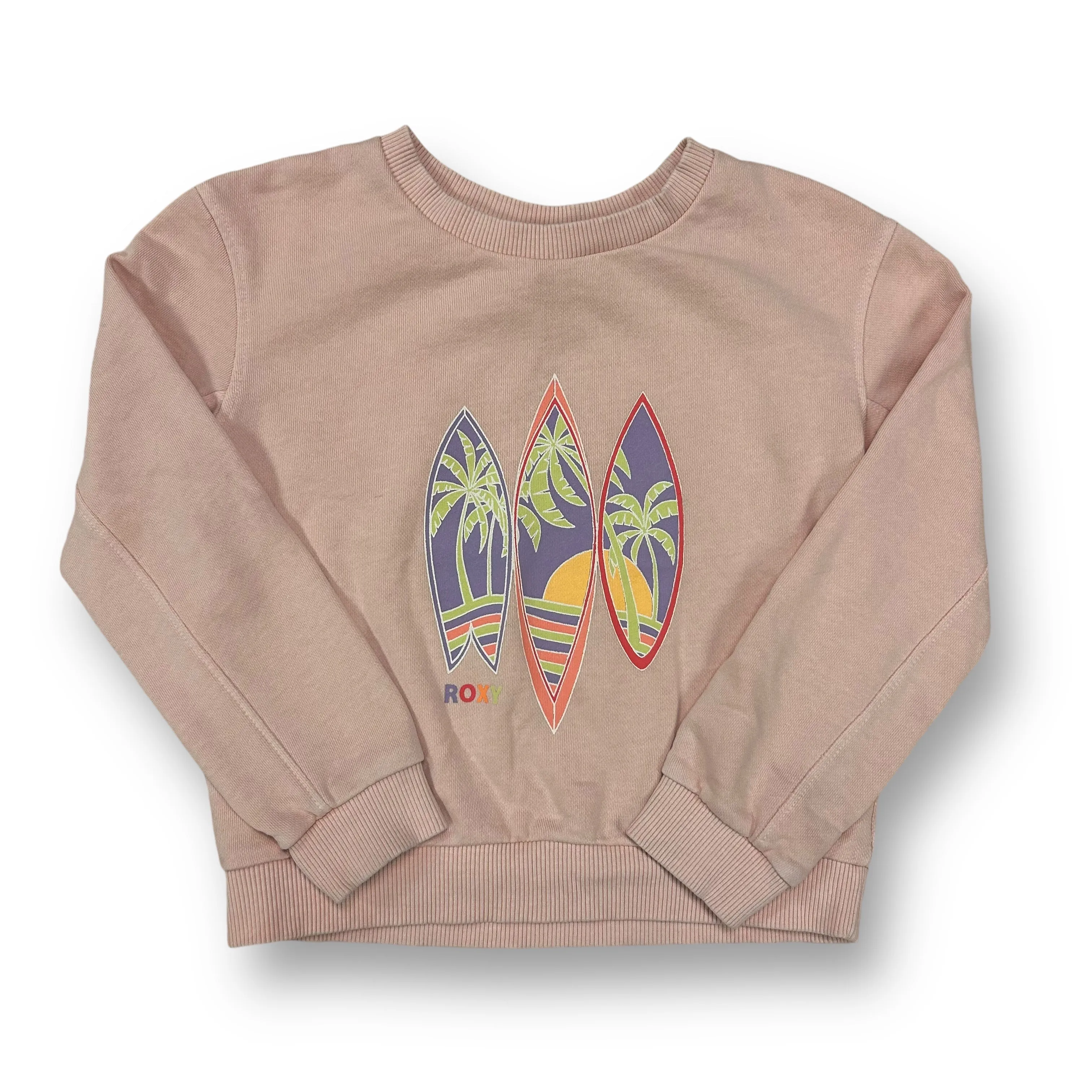 Girls Roxy Size 7 Peach Surfboard Pullover Sweatshirt
