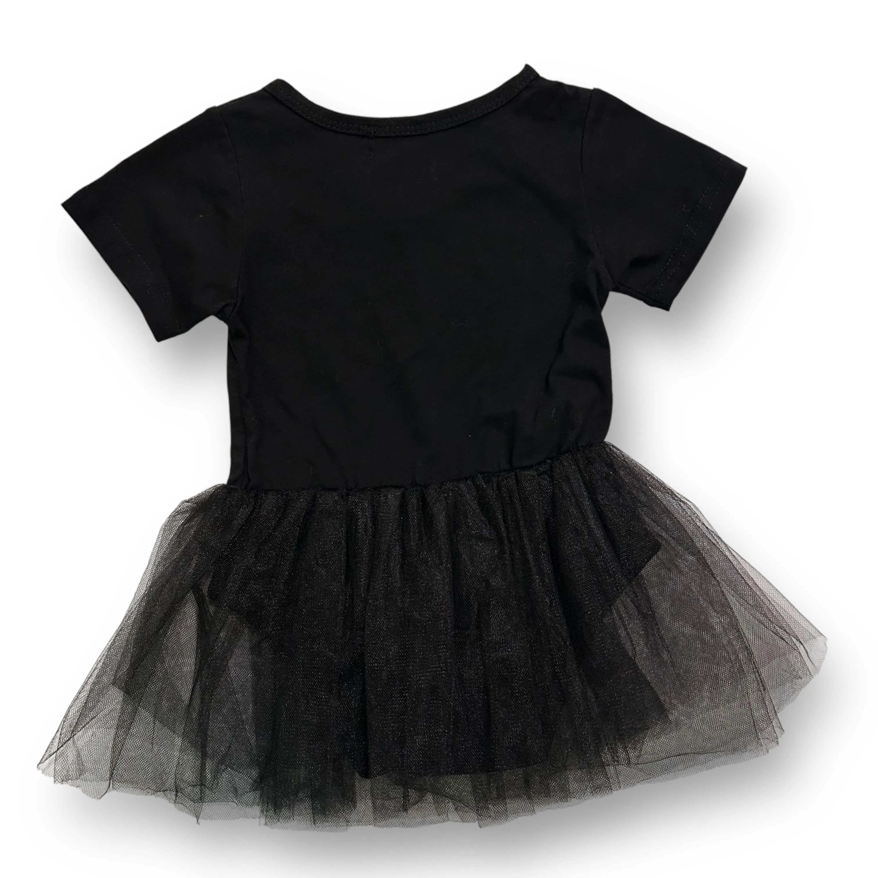 Girls Size 12 Months Black Tulle Bottom Rock N Roll Ballerina Romper