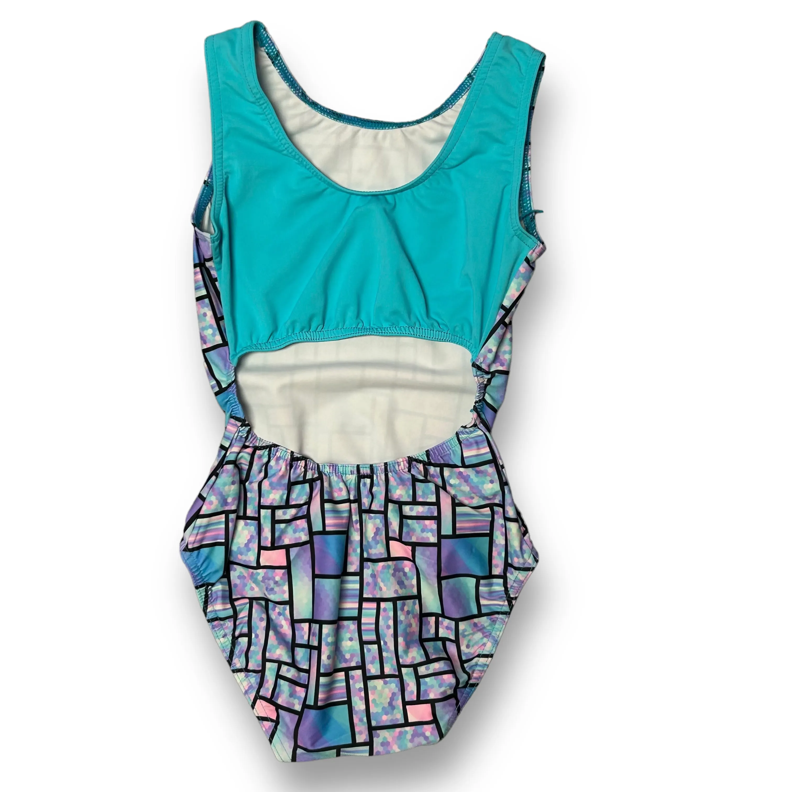 Girls Size 14 LC Multi-Color Pastel Open-Back Dance Leotard