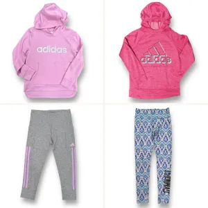 Girls Size 14 Youth Adidas Hoodies and Athletic Leggings Lot of 4 Items