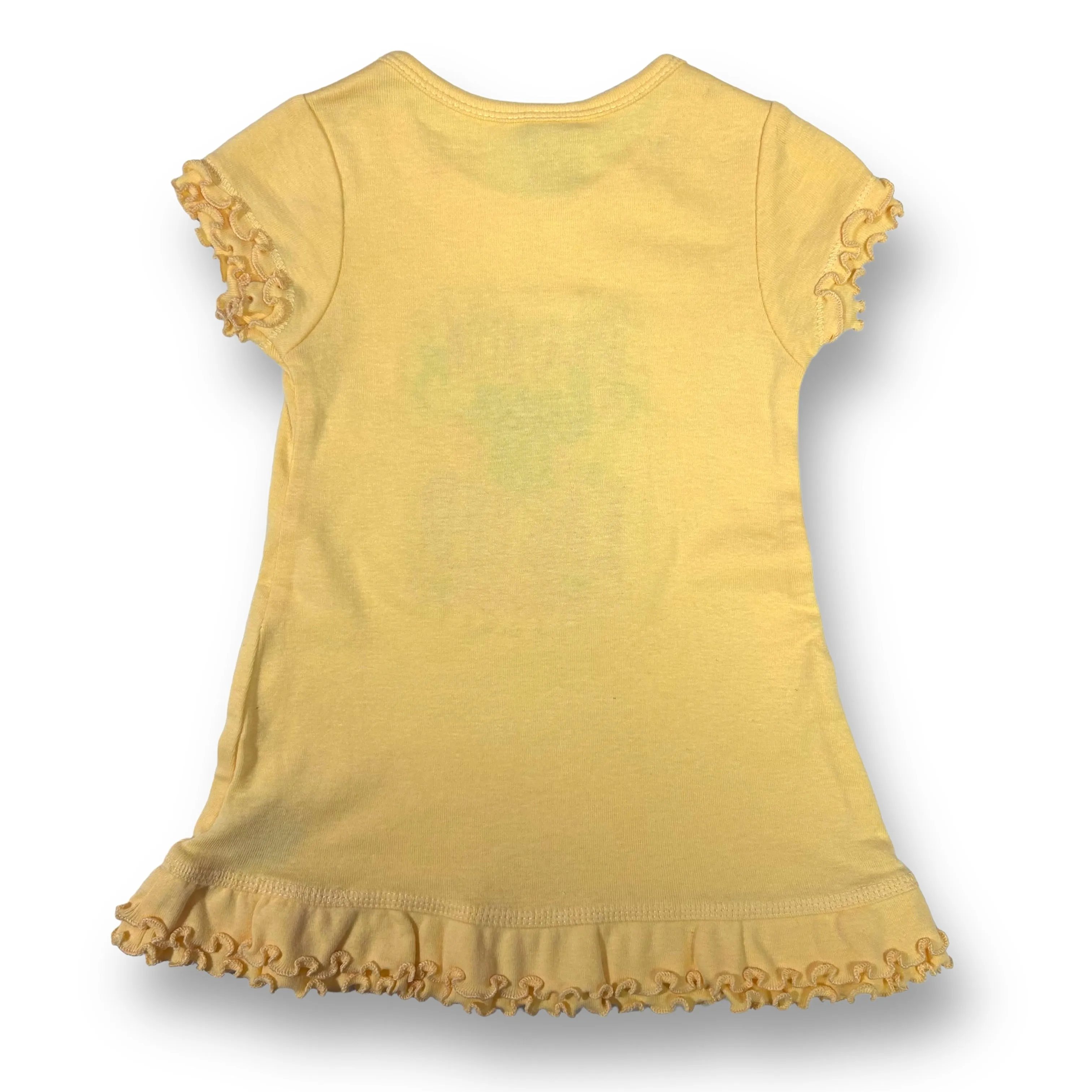 Girls Size 18 Months Easter Dress Yellow Embroidered Bunny Kisses