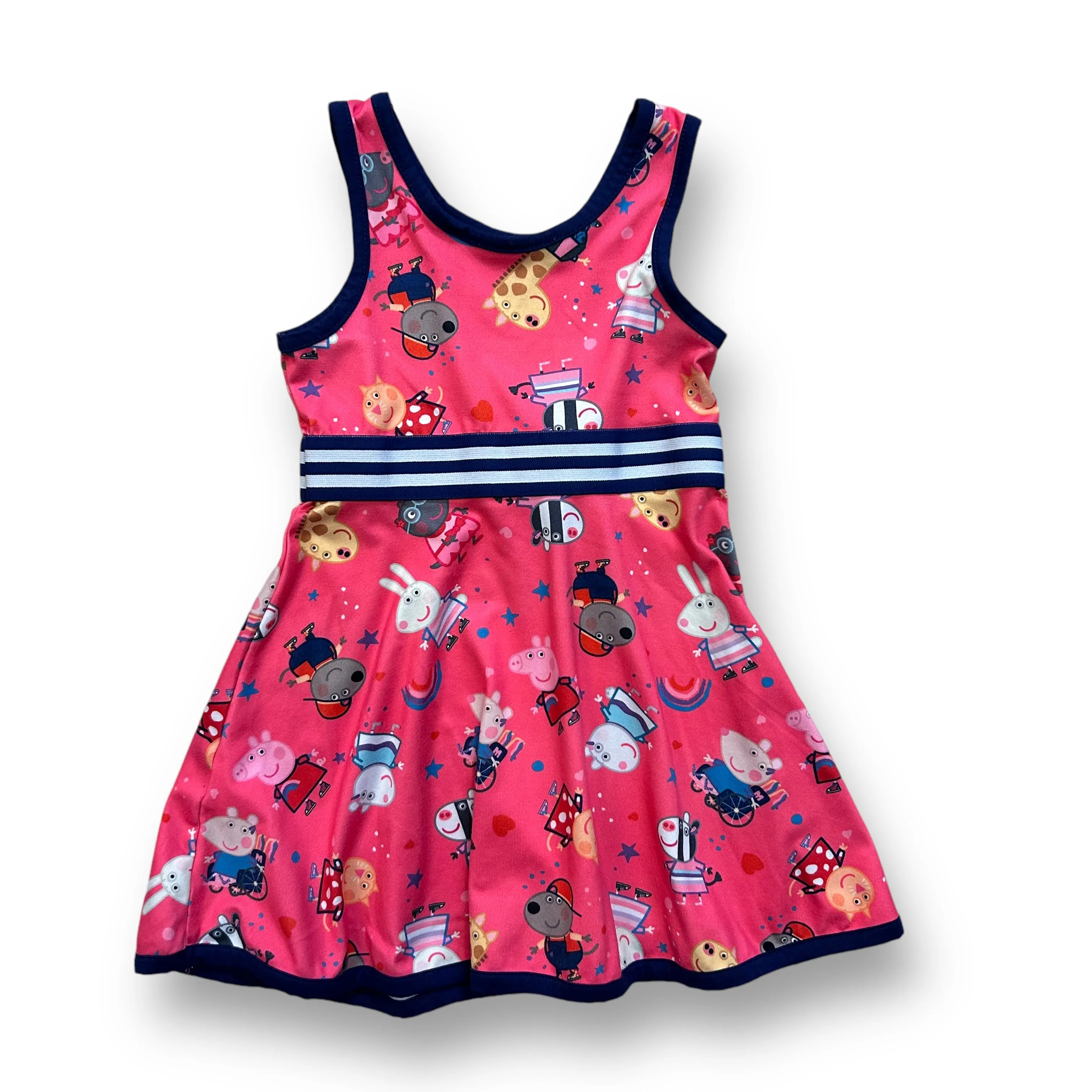 Girls Size 3T Pink Peppa Pig Soft Knit Sleeveless Twirl Dress