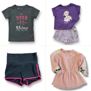 Girls Size 4/5 Mixed Lot Under Armour, Disney, Adidas Clothes & PJ's