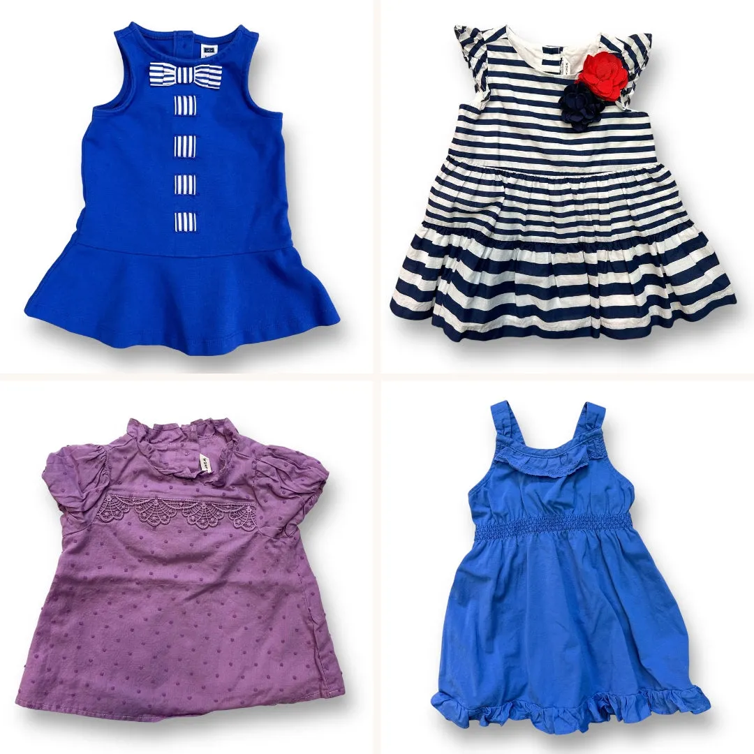 Girls Size 6-12 Months Janie and Jack Spring / Summer Lot of 4 Dresses & Top