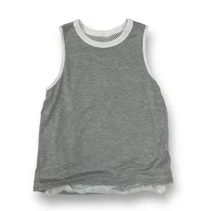 Girls Size 7/8 Gray Athletic Double Layer Lined Tank Top