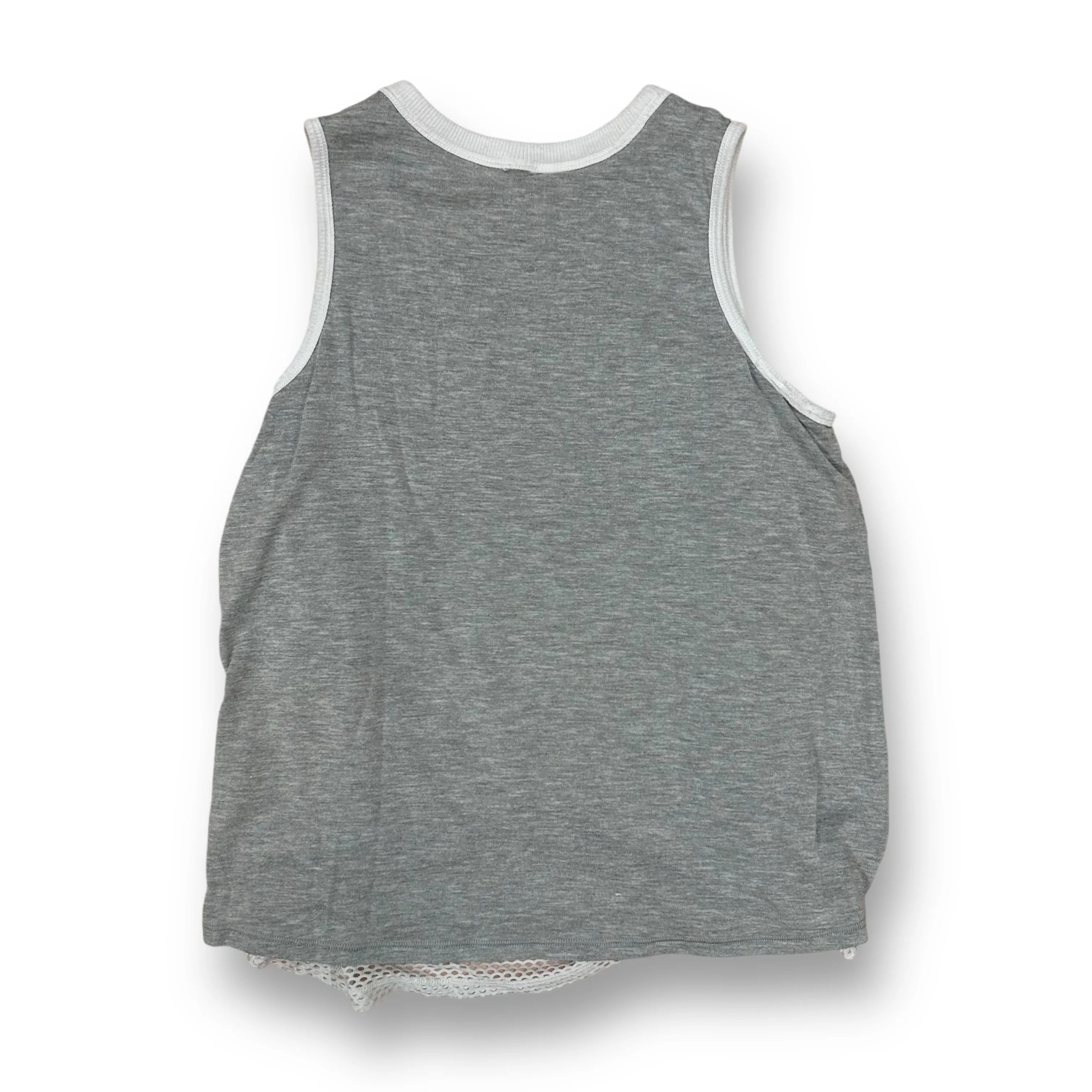 Girls Size 7/8 Gray Athletic Double Layer Lined Tank Top