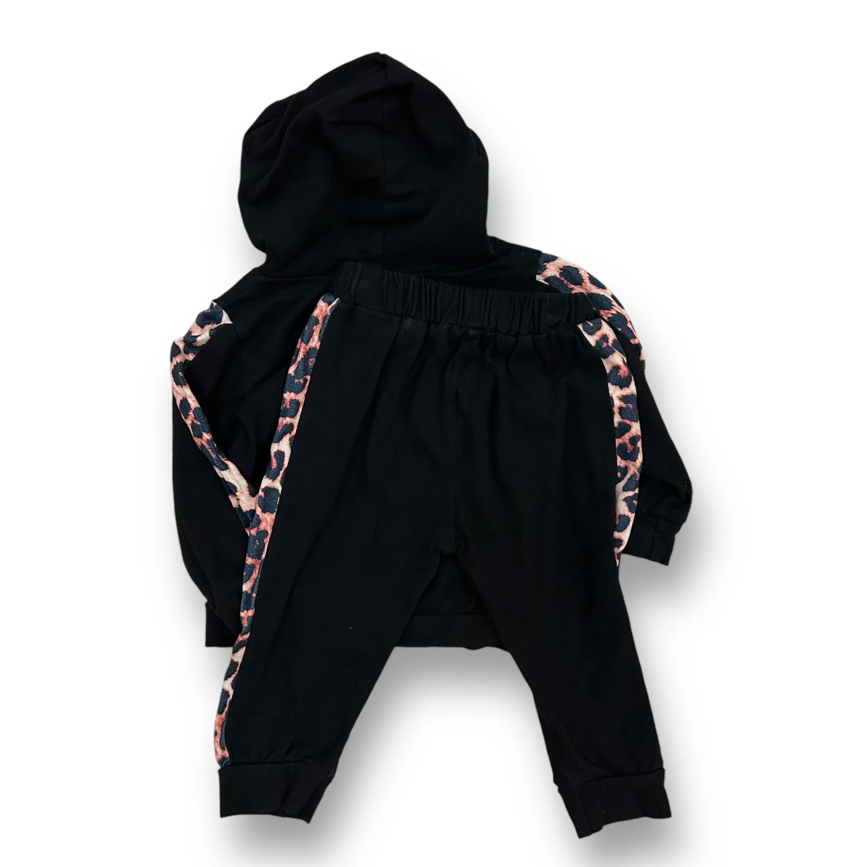 Girls Specialty Size 90 Black Animal Print "Mama's Mini" 2-Pc Outfit