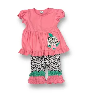 Girls Specialty Size XL Pink Leopard Print 2-Pc Outfit