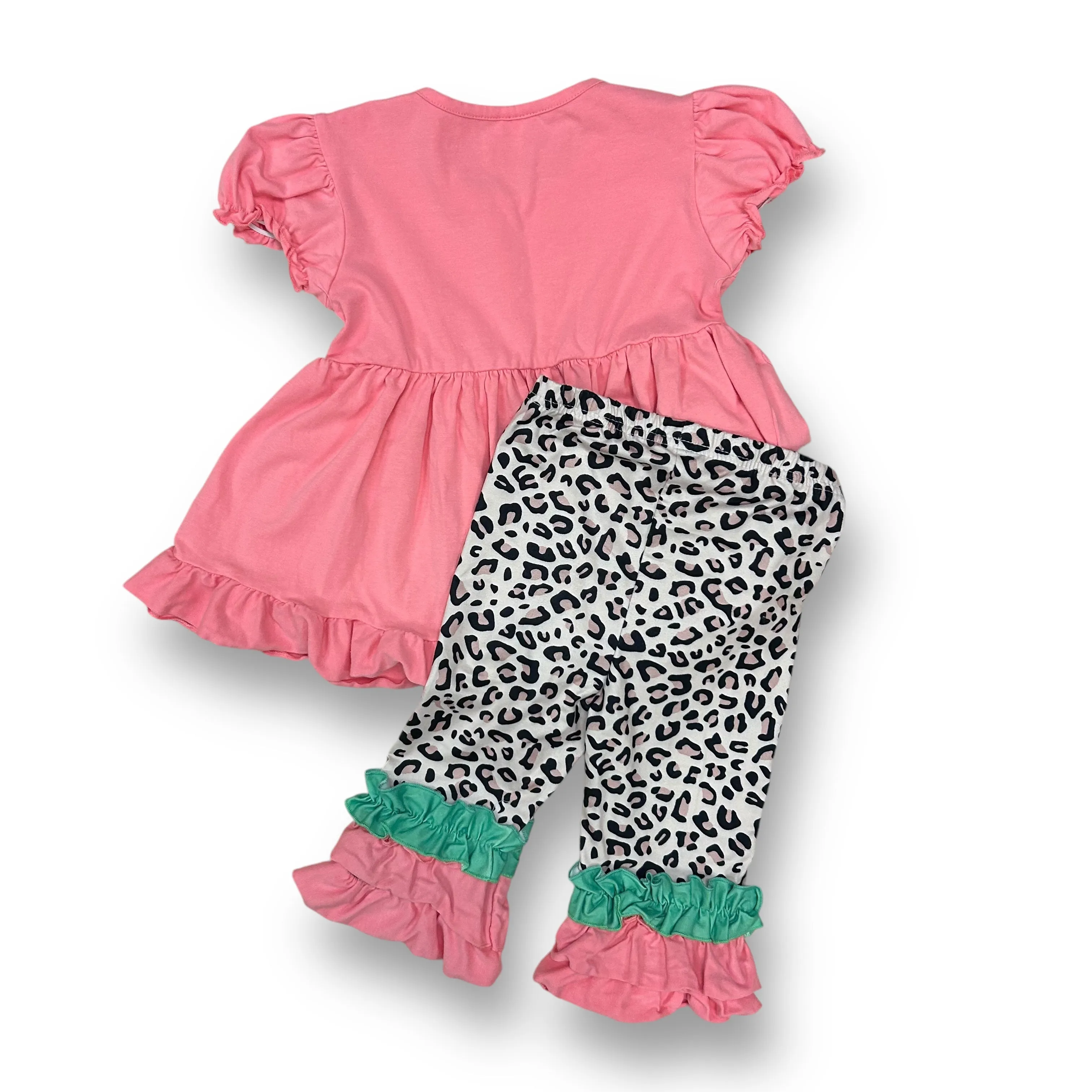 Girls Specialty Size XL Pink Leopard Print 2-Pc Outfit