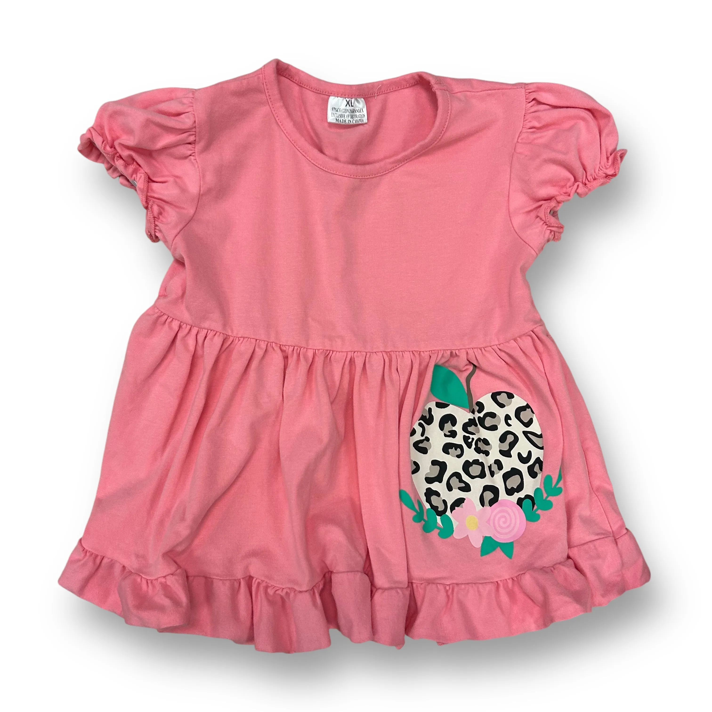 Girls Specialty Size XL Pink Leopard Print 2-Pc Outfit
