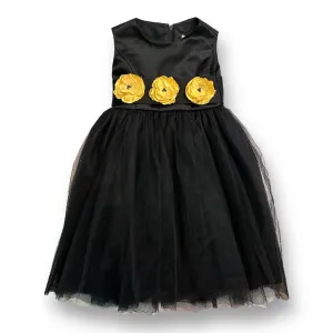 Girls Sweet Kids Size 2 Sleeveless Tulle Bottom Formal Dress with Flowers