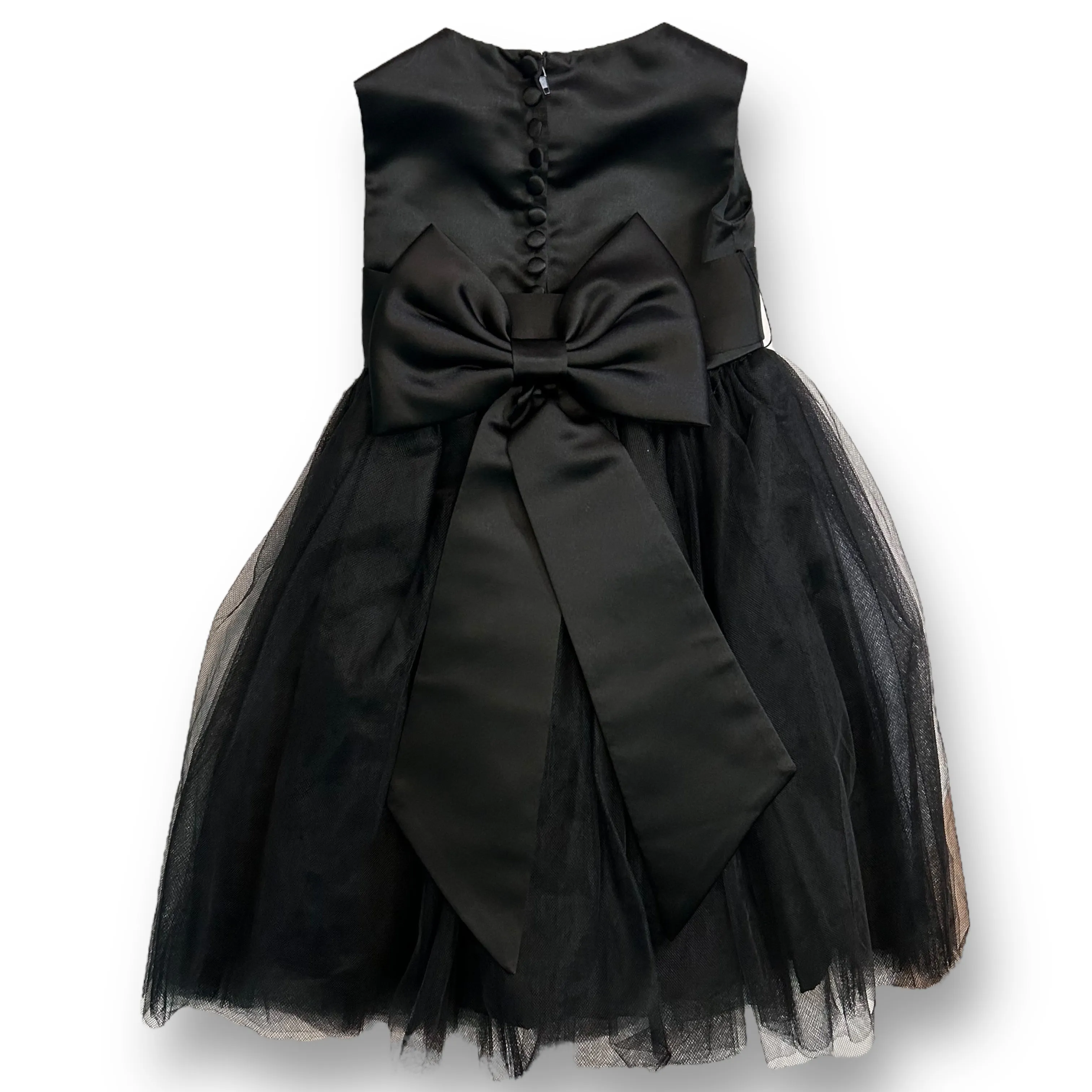 Girls Sweet Kids Size 2 Sleeveless Tulle Bottom Formal Dress with Flowers