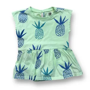 Girls Tea Size 9-12 Months Lime Green Pineapple Short Sleeve One-Piece