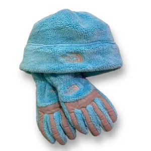 Girls The North Face Size Youth/Junior Medium Blue Hat & Gloves