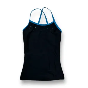 Girls Top Sport Size 6/6X Black Embellished Dance Top