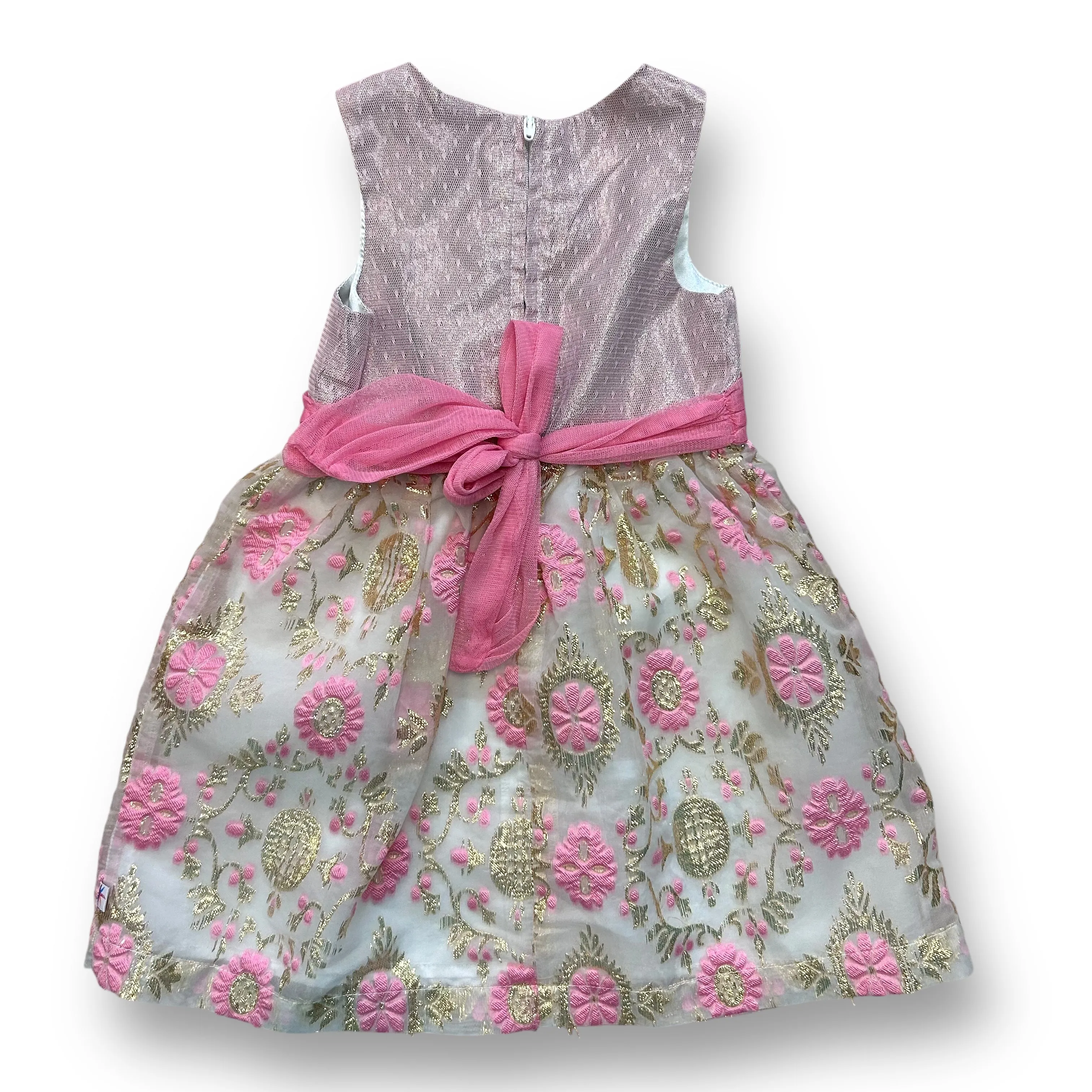 Girls Truly Scrumptious Size 24 Months Pink & Gold Sleeveless Fancy Dress