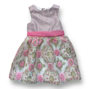 Girls Truly Scrumptious Size 24 Months Pink & Gold Sleeveless Fancy Dress