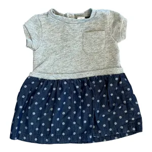 Girls Tucker Tate Size 9 Months Blue & Gray Ruffle Dress