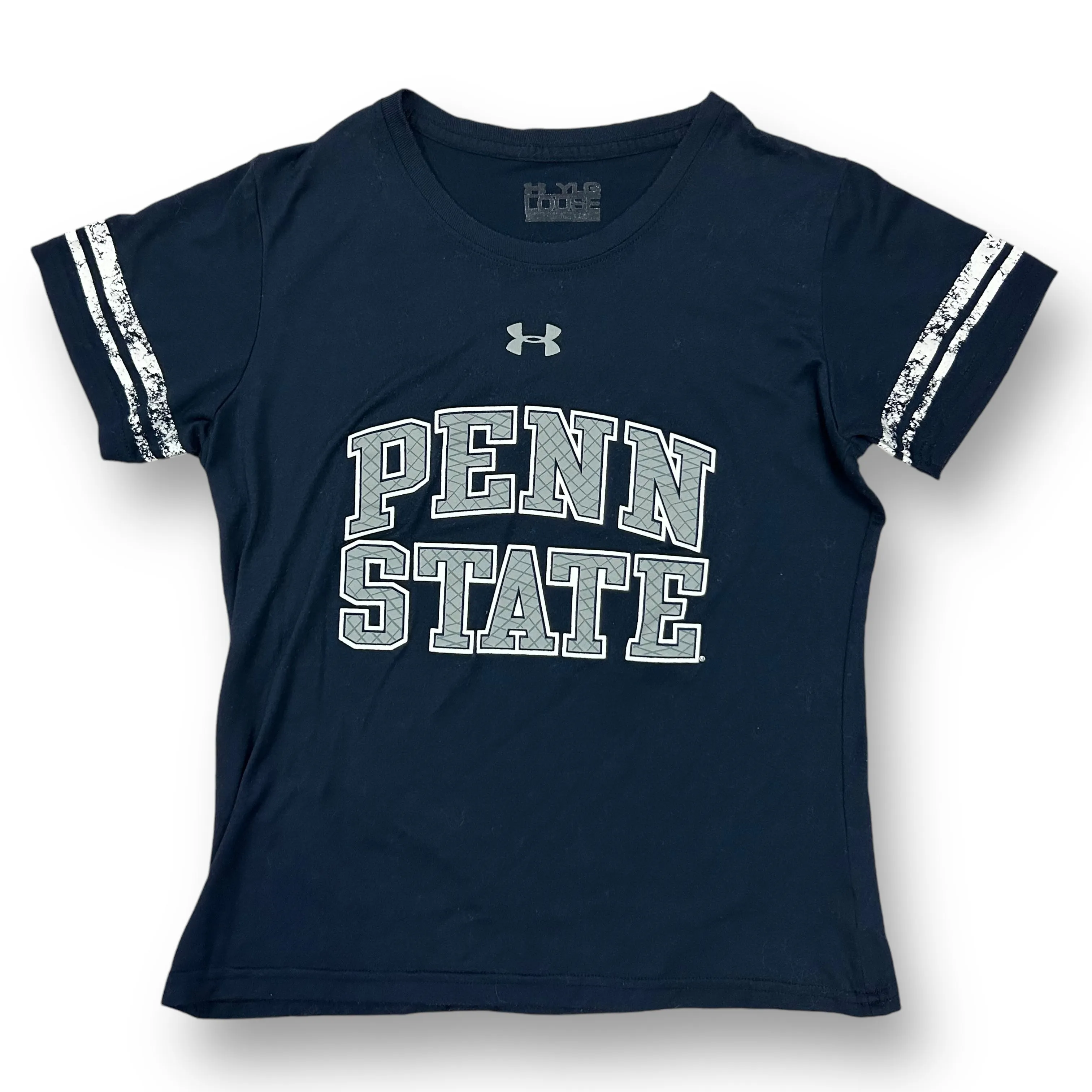 Girls Under Armour Size 12/14 YLG Navy Penn State Short Sleeve Shirt