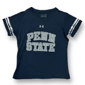 Girls Under Armour Size 12/14 YLG Navy Penn State Short Sleeve Shirt