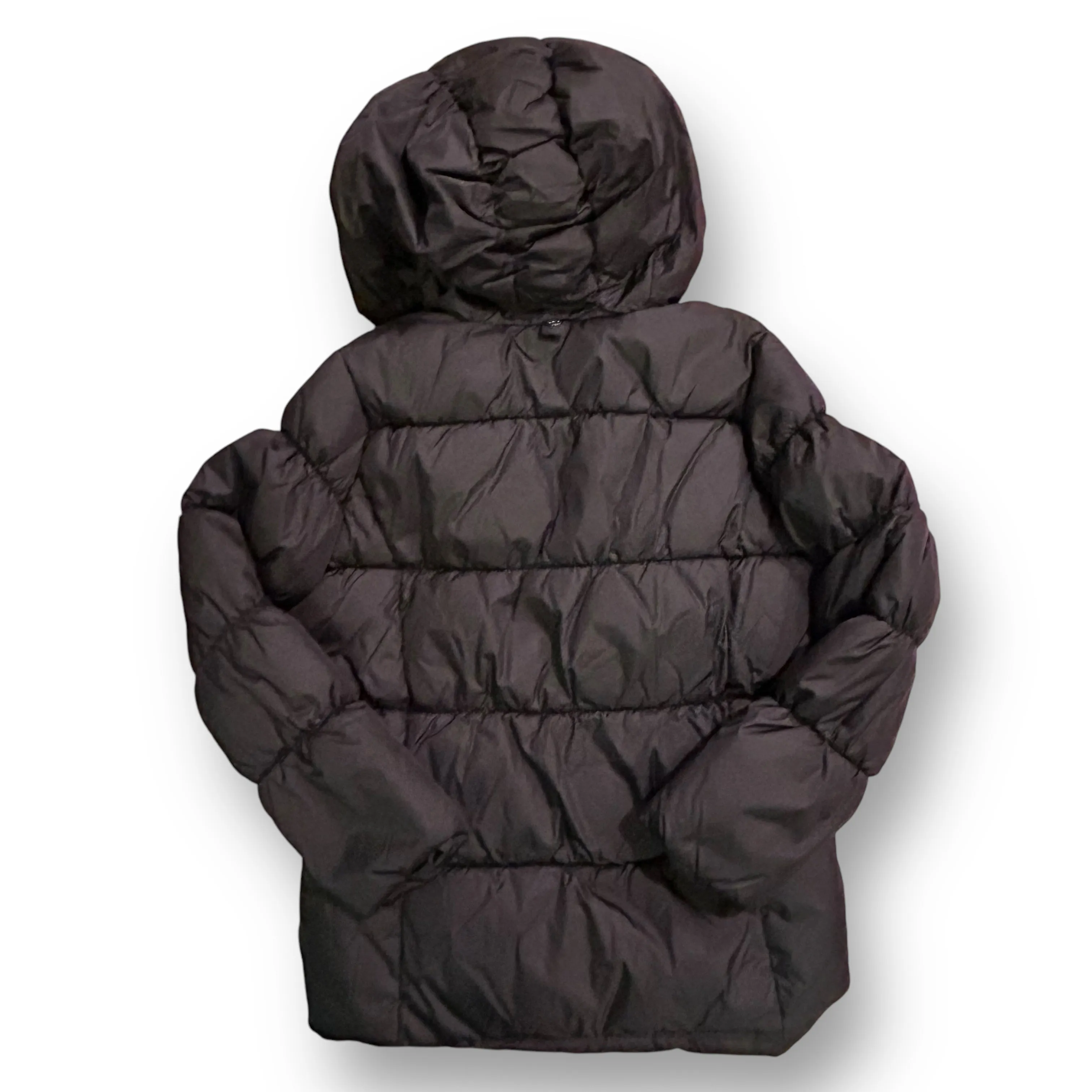 Girls Via Spiga Size Youth L 14/16 Black Winter Puffer Coat