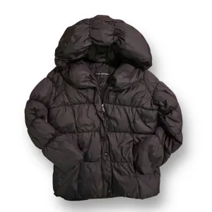 Girls Via Spiga Size Youth L 14/16 Black Winter Puffer Coat