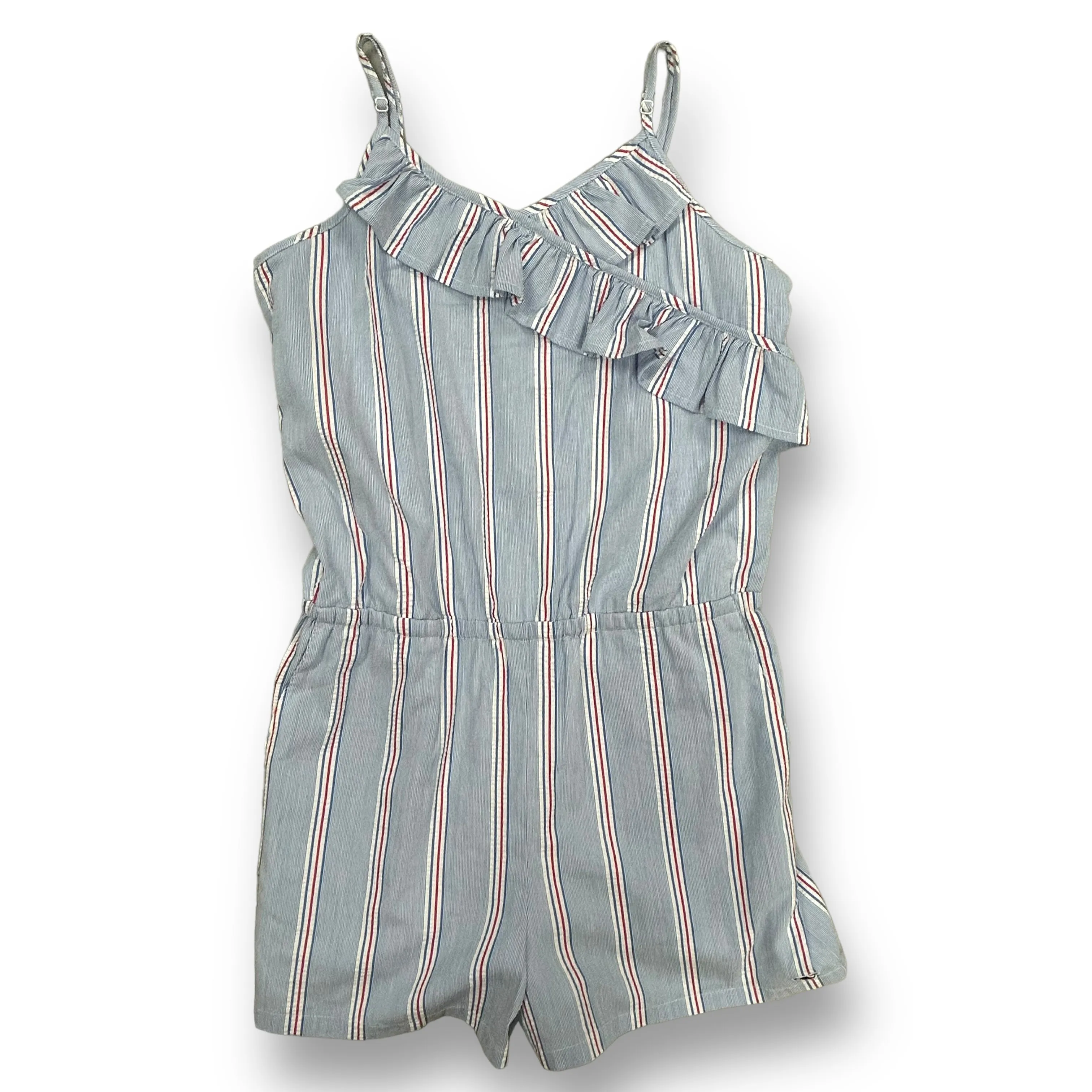 Girls Vineyard Vines Size 14 Cotton Blend Smocked Summer Romper with Pockets
