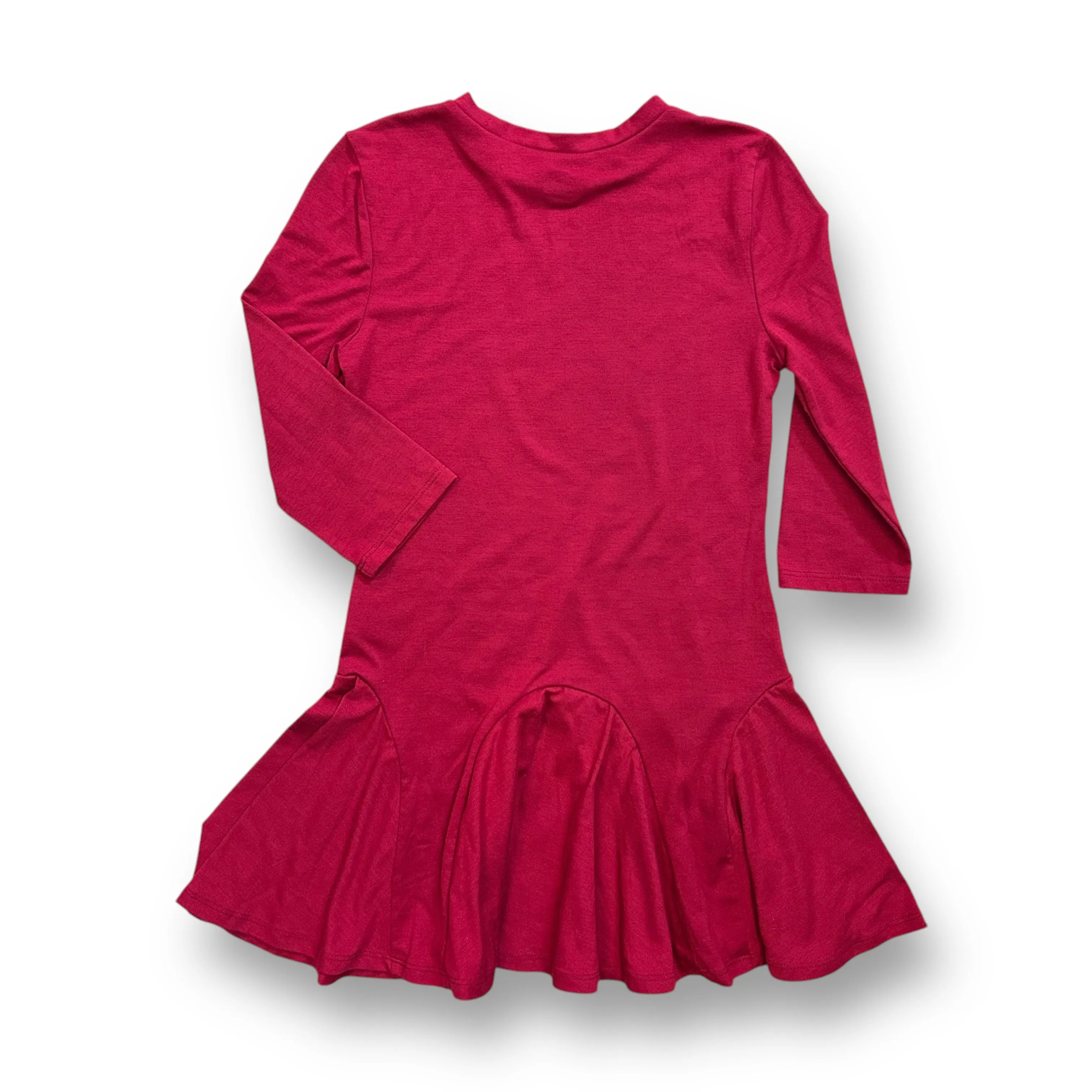 Girls Wonder Nation Size 6/6X Dark Red Long Sleeve Twirl Dress