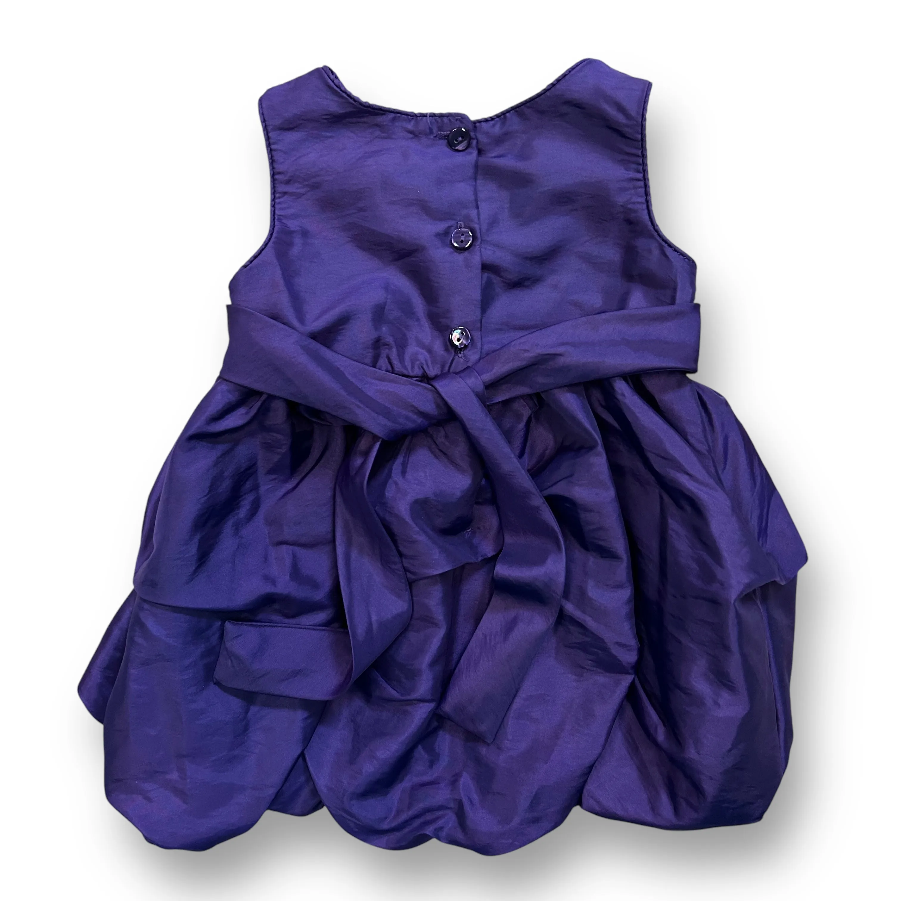 Girls Youngland Size 2T Dark Purple Sequins Silky Fancy Dress