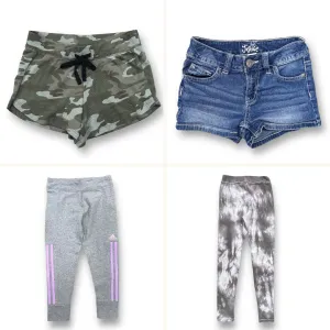 Girls Youth Size 10/12 Mixed Lot Zara, Justice, Adidas Athletic Wear & Shorts