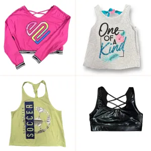 Girls Youth Size 12/14 Athletic Tanks, Cropped Top, and Dance Activewear Bundle