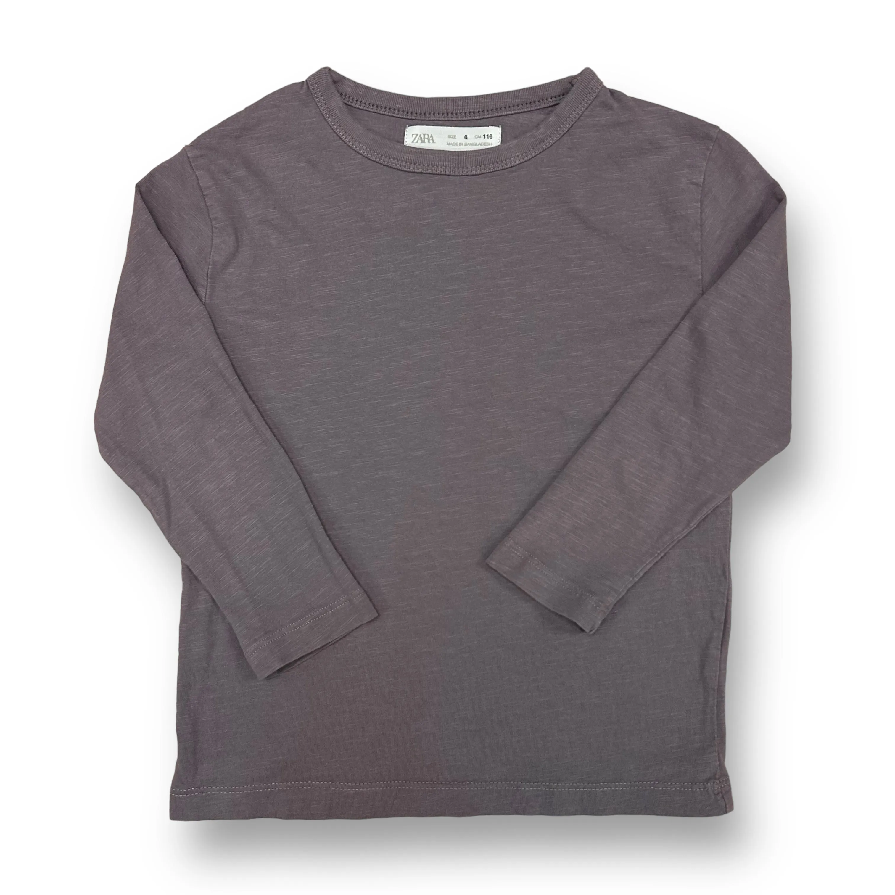 Girls Zara Size 6 116 cm Purple Long Sleeve Everyday Fashion Top