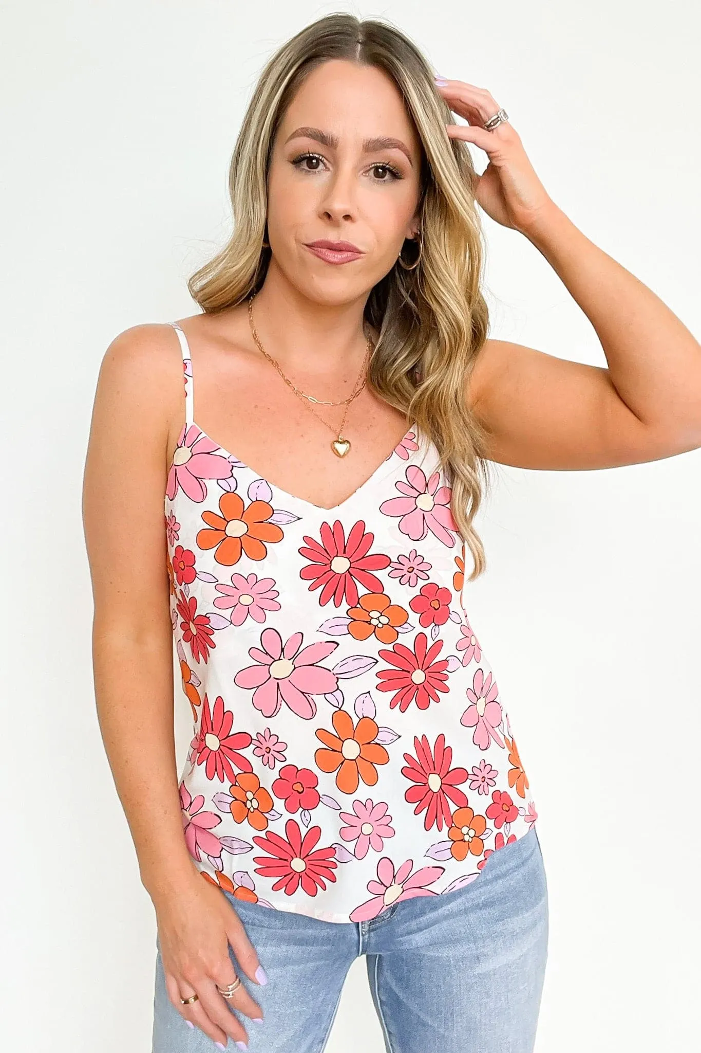 Gone Groovy Retro Floral Print Tank Top - FINAL SALE