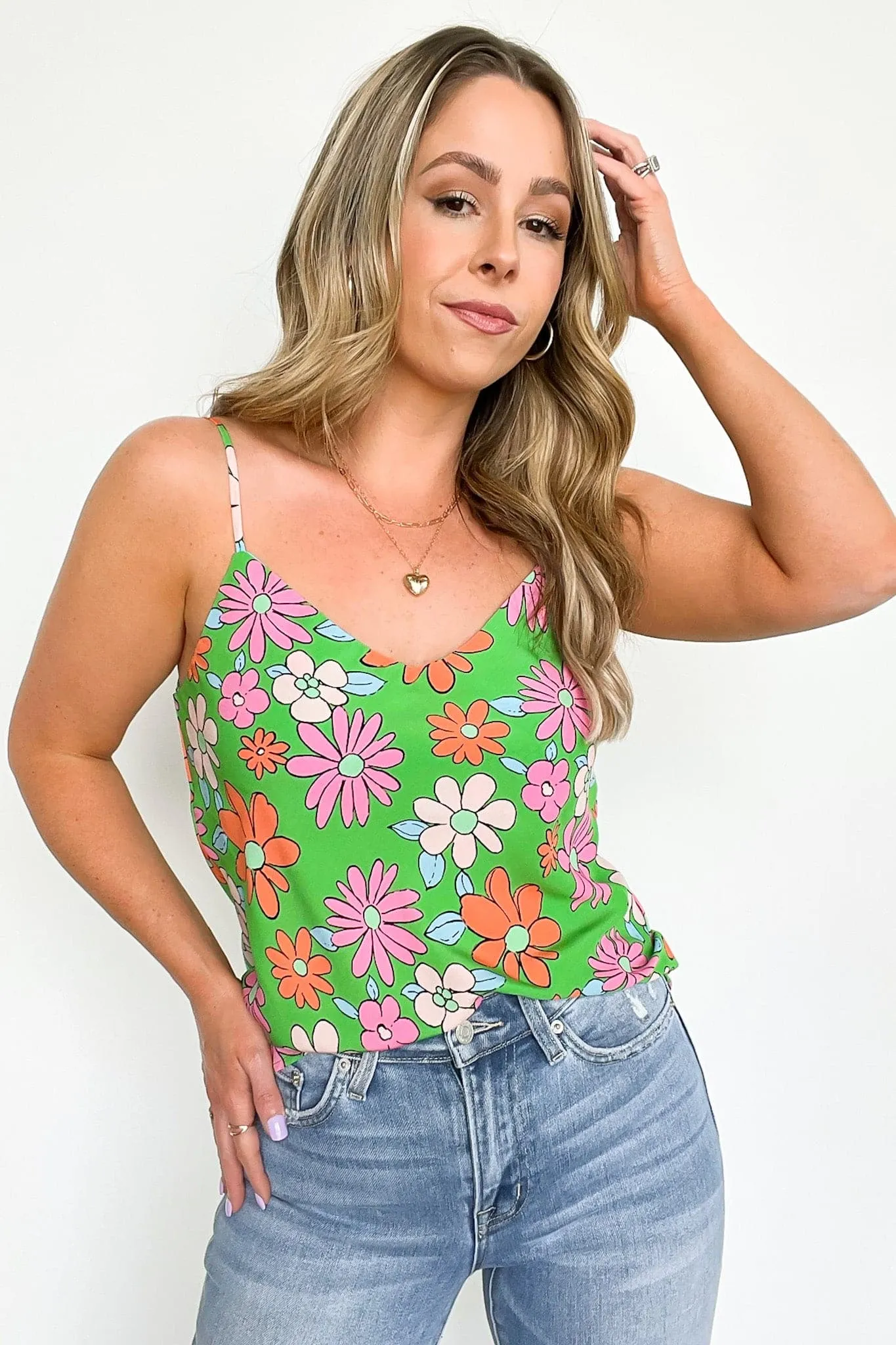 Gone Groovy Retro Floral Print Tank Top - FINAL SALE