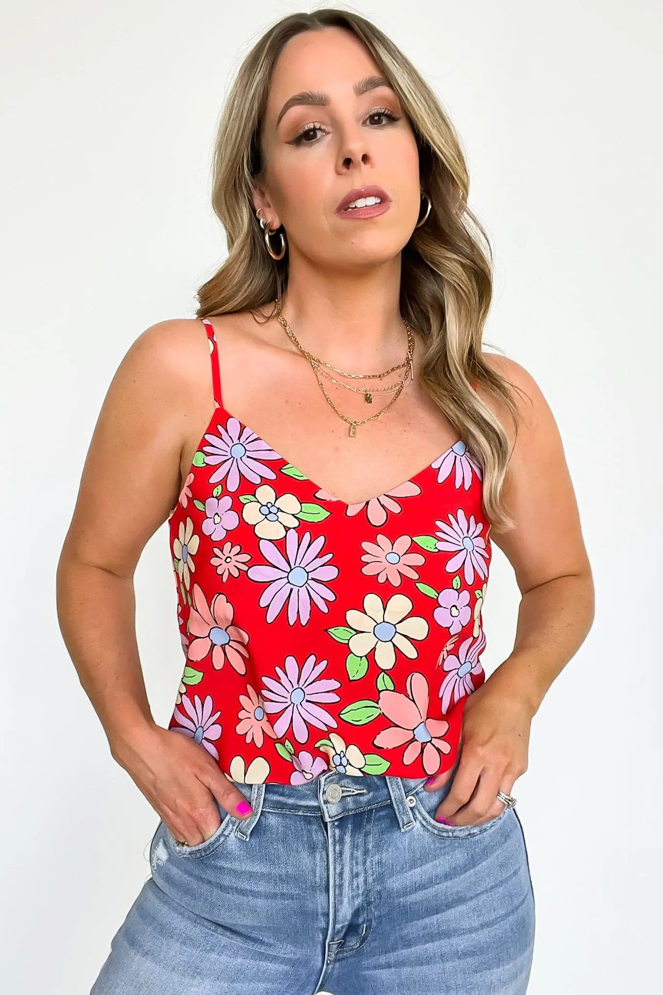 Gone Groovy Retro Floral Print Tank Top - FINAL SALE